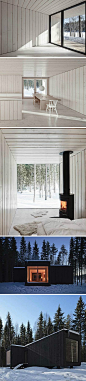 总有可取处-实用家居：【#总要开眼界#】一座湖岛上的木屋，冬日看雪的完美之地。| 建筑师网站：http://t.cn/SIQwi1 |