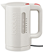 At the office, in a dorm or on the road, this electric water kettle from Bodum…: 