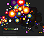 漂亮炫彩圆点花纹图案-Rainbow Art系列4图片下载，现在加入素材公社即可参与传素材送现金活动