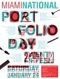 National Portfolio Day 2015 : A poster designed for National Portfolio Day 2015. Type was laid over and blended with illustrations of tools commonly associated with various forms of arts.