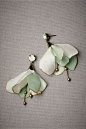 Danseuse Earrings - Brass, silk, Swarovski crystals, Botswana agate. Handmade in Italy.