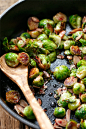 tart cherry-glazed brussels sprouts.