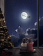 平安夜 期盼礼物 神秘夜空 圣诞海报设计PSD ti289a13904