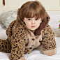 冬季女宝宝衣服0-1岁婴幼儿套装冬装女童装1-2岁豹纹棉衣婴儿套装