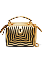 Fendi - DotCom Click appliquéd metallic leather shoulder bag : Gold and black leather Zip fastening along top Comes with dust bag Weighs approximately 3.1lbs/ 1.4kg Made in Italy