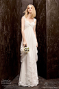 white by vera wang fall 2012 empire draped wedding dress