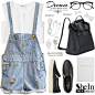 Overall: http://www.shein.com/Sky-Blue-Overalls-Pocket-Jumpsuit-p-166699-cat-1860.html?utm_source=polyvore&utm_medium=set&url_from=alexandra-provenzano.

Backpack: http://www.shein.com/Black-Zipper-PU-Backpack-p-244452-cat-1764.html?utm_source=pol