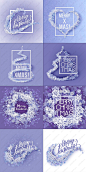 6款唯美蓝色与紫罗兰碎花朵插画EPS矢量素材.jpg