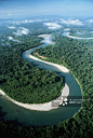 Guatemala, Usumacinta River, Lacandon Forest, aerial view_创意图片