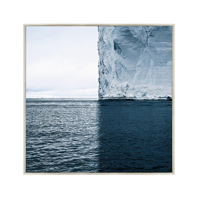 北欧海洋冰山风景装饰画现代简约书房公司原...