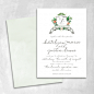 Watercolor Crest Wedding Invitation