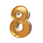 psd_golden_style_3d_number_8