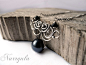 Black pearl silver necklace - gothic victorian by ~nurrgula on deviantART