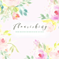 Flower Watercolour Clipart - Flourishing : Flower Watercolour Clipart, Hand Painted Graphics - Flourishing  This is one large hand painted digital piece of watercolour artwork of a floral