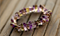 纯天然水晶 紫黄晶手链 黄水晶 紫水晶 随意形 正品
