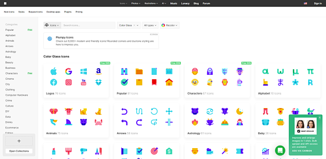 Color Glass Icons - ...