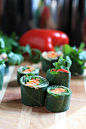 Raw Collard Greens Sushi