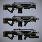 Planetside Arena - Nanite Systems assault rifle, Ranulf Busby | Doku : Concepted, modelled and textured a legendary assault rifle with various attachments.  Limitations dictated that no unique textures or bakes were used.  All detail achieved via weighted
