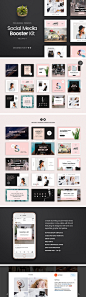 Products : The 4th volume of the Social Media Booster Kit brings you the brand-new style: new colors, grids, and fonts. There is everything you need to fill your social media with impressive, standing out publications. The package includes 15 templates de