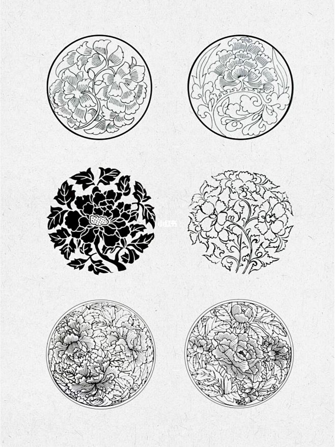 传统纹样图案 | 牡丹纹 : 牡丹纹是以...