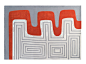 Patterned handmade wool rug MEANDER by Dare to Rug