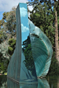 Cascade - Glass Sculpture by Sergio Redegalli. Botanic Gardens, Adelaide, Australia