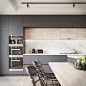 BlackBerry Kitchen Visualisation : Kitchen Visualisation featuring a Benjamin Moore Black Berry colour.