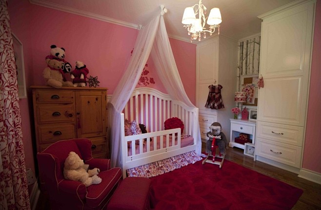 婴儿儿童房装修效果图  欧式风格儿童房红...