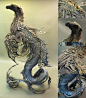 Equus Hippocampus - original handmade OOAK clay art sculpture : This listing is for an original, one of a kind , signed and dated sculpture. This piece was sculpted by hand and there is no other like it. The