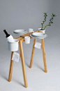 deconstructed dining table by Daniel Gantes