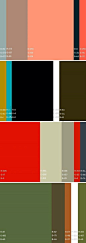 视觉上最舒服的颜色搭配，附带RGB数值。
