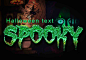 Spooky Halloween Text PSD 