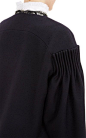 百褶服饰Cartridge Pleats - black coat with pleated sleeve detail; sewing inspiration; fabric manipulation // Dries Van Noten