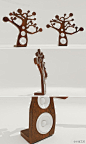意大利设计师Paolo Torelli和Michele Canova共同设计的树形音箱3-Wood。