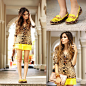 Dafiti Leopard Top, Dafiti Skirt, Dafiti Loafers