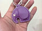 Leather Keychain  Laura the Elephant Leather by leatherprince, $18.90