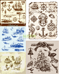 海洋系列手绘图案(图片ID：18584)-绘画艺术-素材中国16素材网
