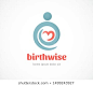 Birth, pregnant, family and baby care logo and symbol. vector design. 