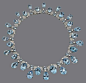 Aquamarine and Diamond Necklace@北坤人素材