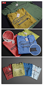 Folded t-shirt mockup set — download PSD template