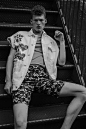 Dillon Westbrock at Wilhelmina Models photographed and styled by Arron Dunworth with pieces from Vivienne Westwood, Julian Zigerli, Andrea Crews, and Walter Van Beirendonck