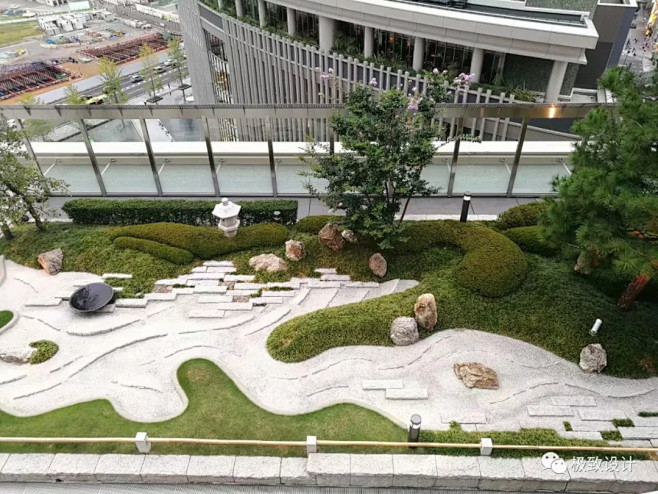 日本屋顶花园的现代日式景观_自然 : 大...