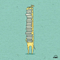 一组长颈鹿的治愈系插画图片