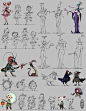 Character deisgns, Herman Ng : These are some character designs I did for a animation