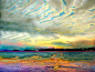 水彩画：天空与地平线丨来自美国画家David Rankin~~~