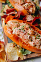 Lobster Rolls with Crispy Ginger & Scallions