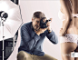 The tiny art director : Target magazine campaign to promote the studio. In the image you see Christian Tremblay holding a little creative director as a camera during a shooting.