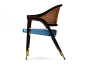 "A-frame" chair by Edward Wormley In Good Condition For Sale In New York, NY