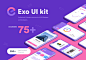 紫色APP移动程序UI界面设计素材 Exo UI kitUI / UX设计人员
和开发人员的专业UI设计资源 。