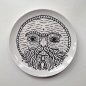 The Dirty Dozen : A dozen hand drawn ceramic plates using a posca pen.